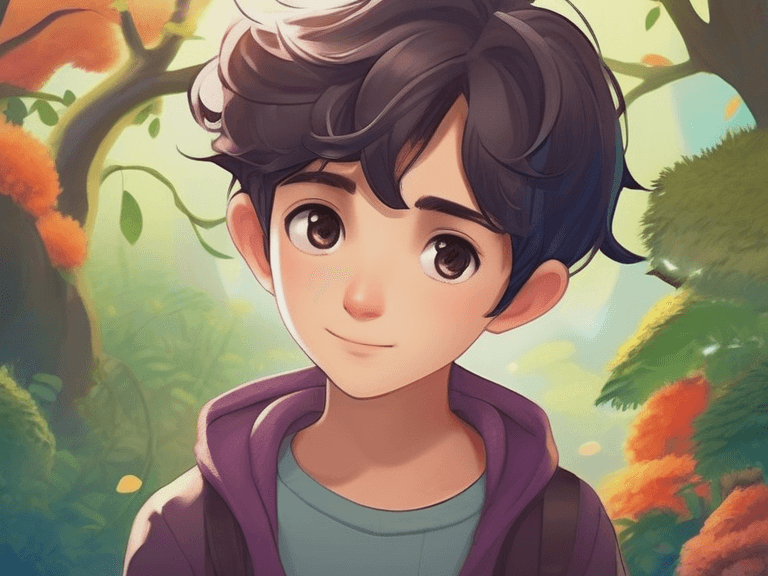 Anime landscape featuring mountains and sunset with vibrant colors