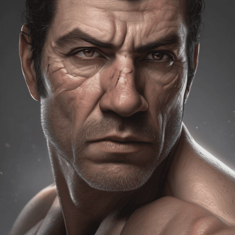 Vibrant colored manga-style character with expressive eyes.